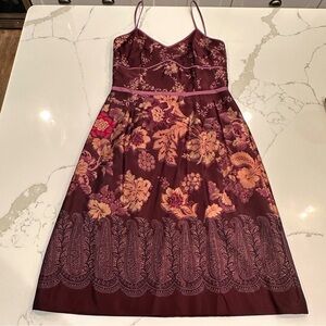 Kay Unger Womens Silk Babydoll Dress Sz 4 Pink Floral Paisley Fairy Whimsigoth